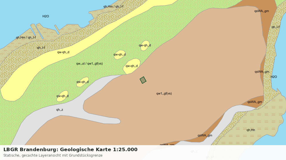 Statische Kartenansicht: LBGR Brandenburg: Geologische Karte 1:25.000