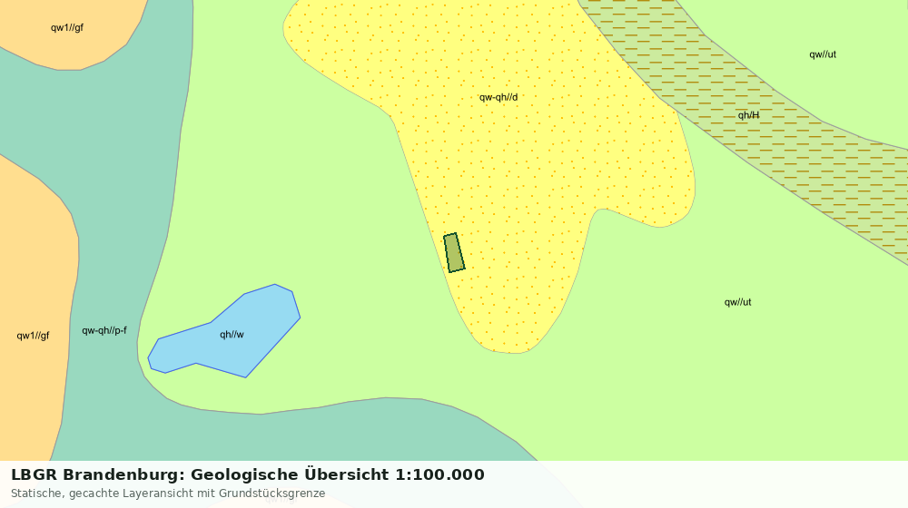 Statische Kartenansicht: LBGR Brandenburg: Geologische Übersicht 1:100.000