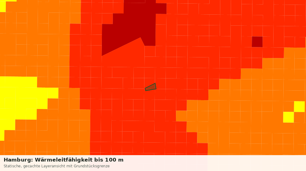 Statische Kartenansicht: Hamburg: Wärmeleitfähigkeit bis 100 m