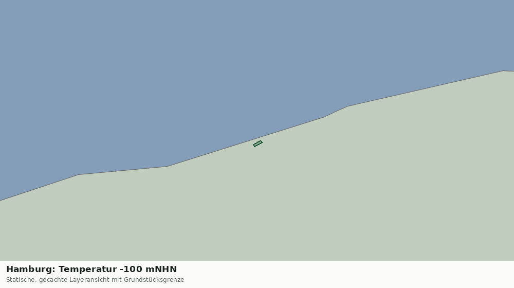 Statische Kartenansicht: Hamburg: Temperatur -100 mNHN
