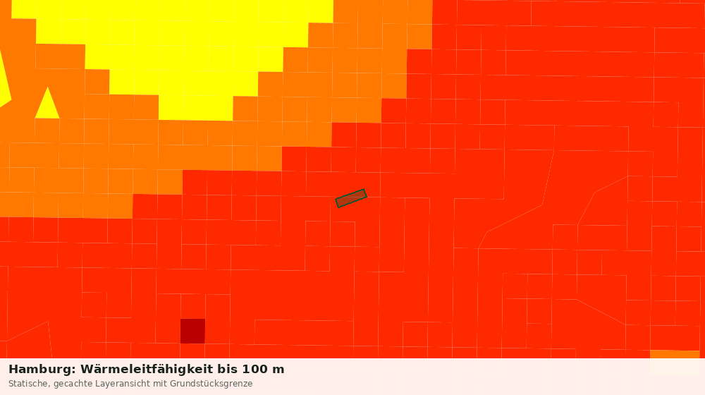 Statische Kartenansicht: Hamburg: Wärmeleitfähigkeit bis 100 m