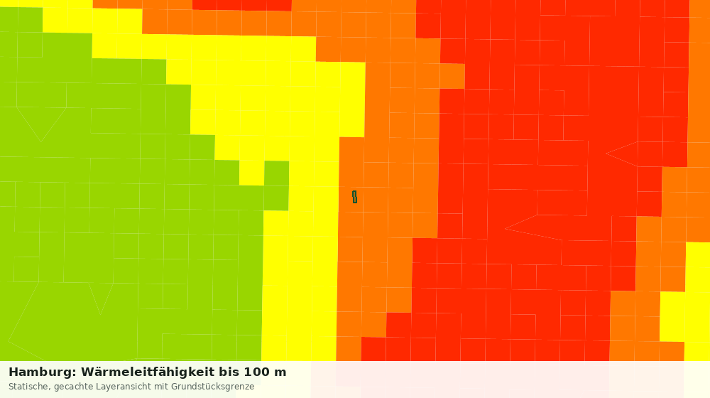 Statische Kartenansicht: Hamburg: Wärmeleitfähigkeit bis 100 m