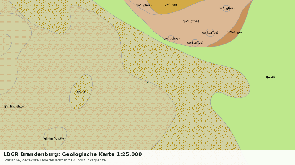 Statische Kartenansicht: LBGR Brandenburg: Geologische Karte 1:25.000
