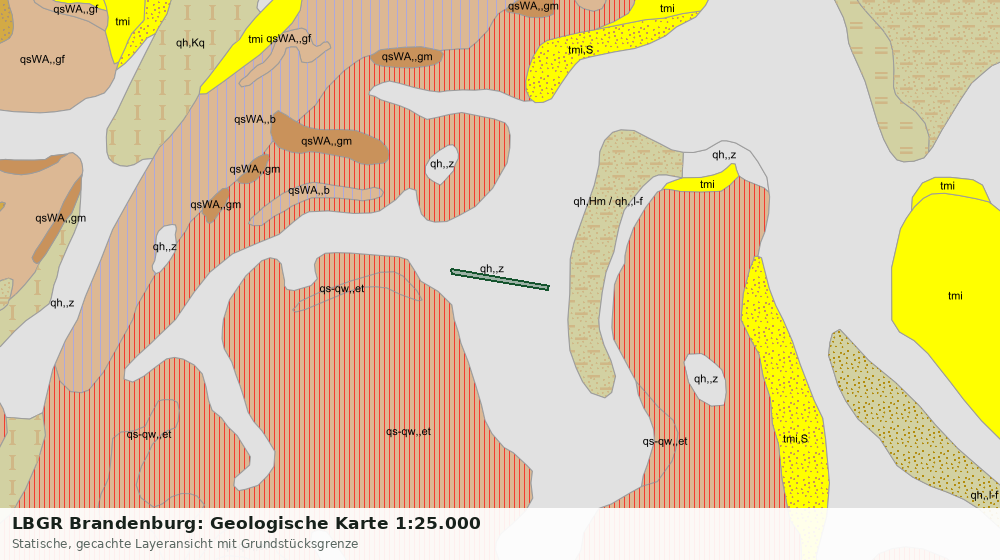 Statische Kartenansicht: LBGR Brandenburg: Geologische Karte 1:25.000