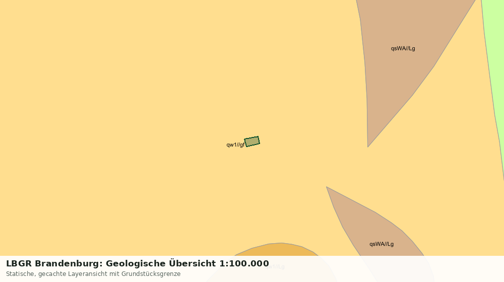 Statische Kartenansicht: LBGR Brandenburg: Geologische Übersicht 1:100.000