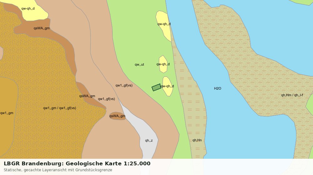 Statische Kartenansicht: LBGR Brandenburg: Geologische Karte 1:25.000