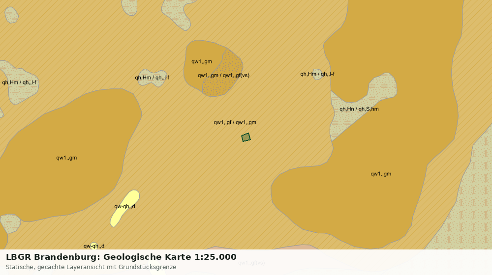 Statische Kartenansicht: LBGR Brandenburg: Geologische Karte 1:25.000
