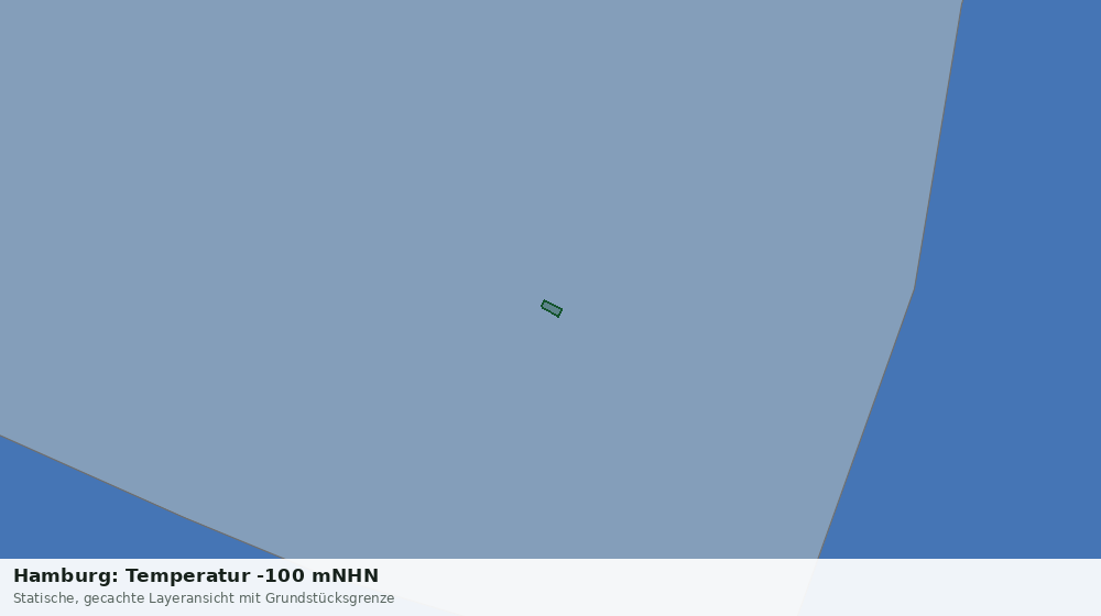 Statische Kartenansicht: Hamburg: Temperatur -100 mNHN