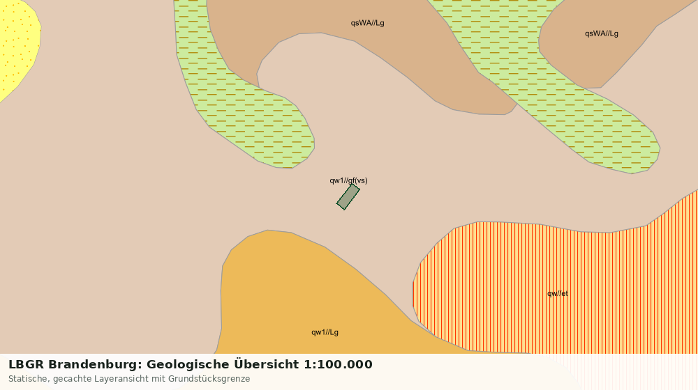 Statische Kartenansicht: LBGR Brandenburg: Geologische Übersicht 1:100.000
