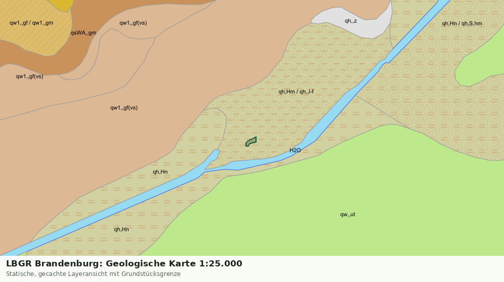 Statische Kartenansicht: LBGR Brandenburg: Geologische Karte 1:25.000
