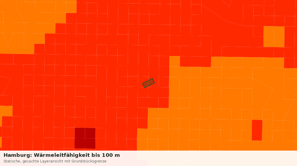 Statische Kartenansicht: Hamburg: Wärmeleitfähigkeit bis 100 m