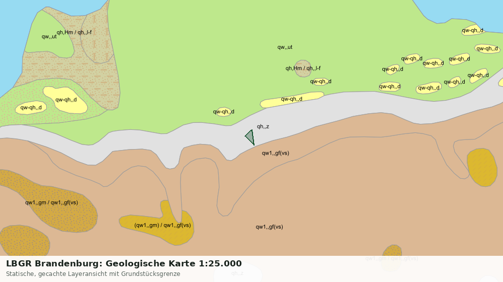 Statische Kartenansicht: LBGR Brandenburg: Geologische Karte 1:25.000