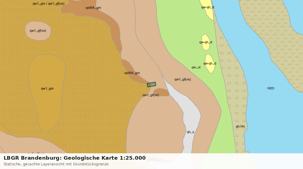 Statische Kartenansicht: LBGR Brandenburg: Geologische Karte 1:25.000
