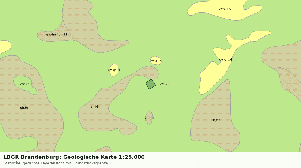 Statische Kartenansicht: LBGR Brandenburg: Geologische Karte 1:25.000