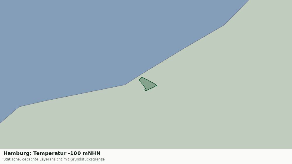 Statische Kartenansicht: Hamburg: Temperatur -100 mNHN