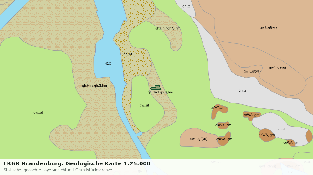 Statische Kartenansicht: LBGR Brandenburg: Geologische Karte 1:25.000