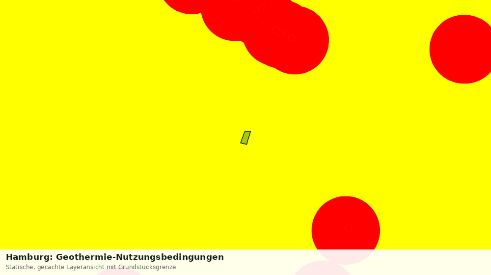 Statische Kartenansicht: Hamburg: Geothermie-Nutzungsbedingungen