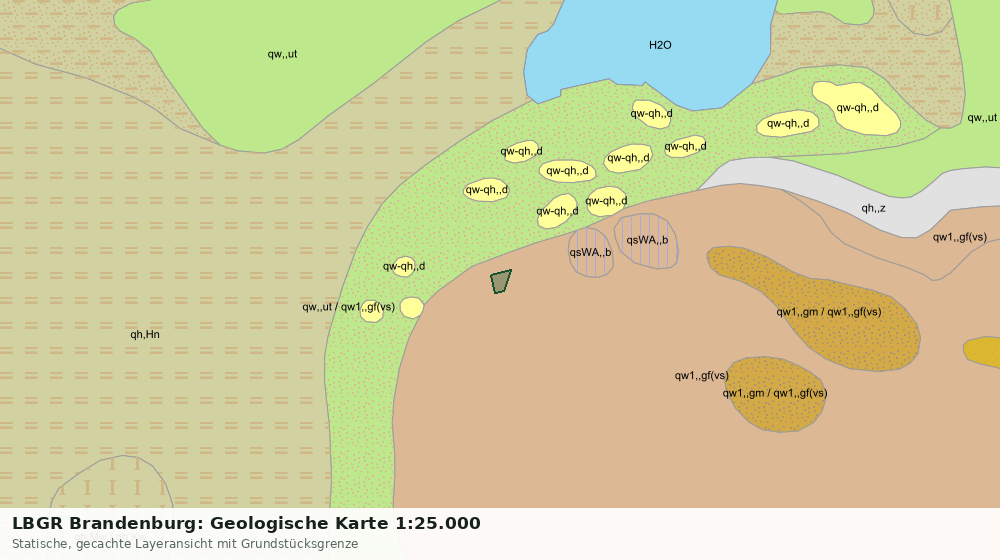 Statische Kartenansicht: LBGR Brandenburg: Geologische Karte 1:25.000