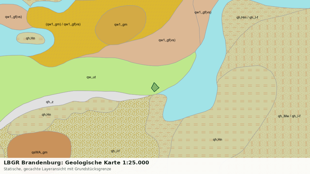 Statische Kartenansicht: LBGR Brandenburg: Geologische Karte 1:25.000