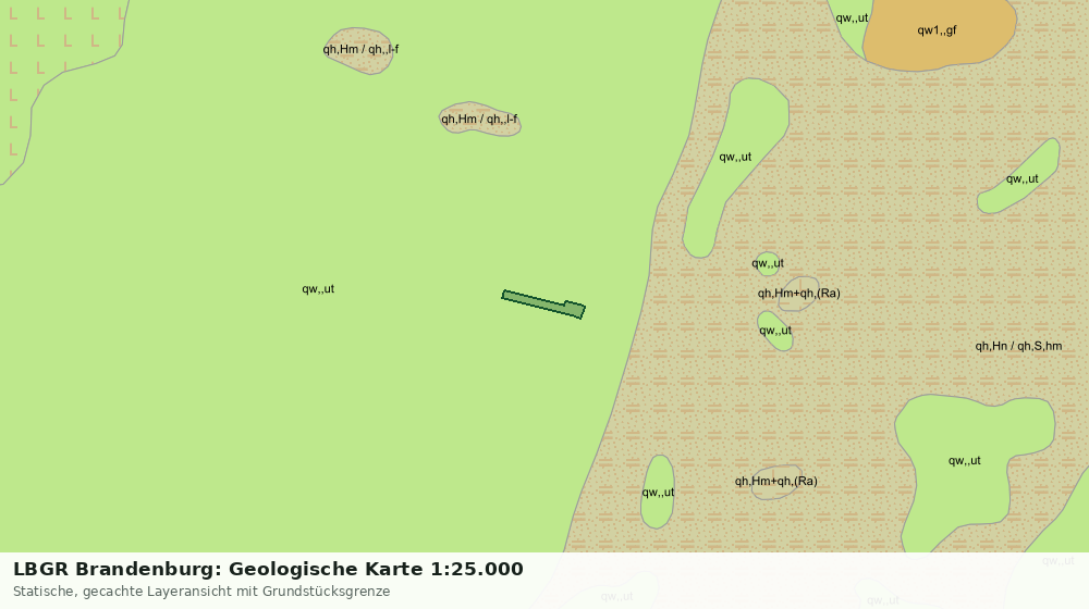 Statische Kartenansicht: LBGR Brandenburg: Geologische Karte 1:25.000