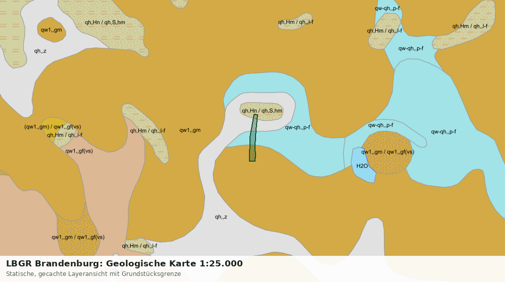 Statische Kartenansicht: LBGR Brandenburg: Geologische Karte 1:25.000