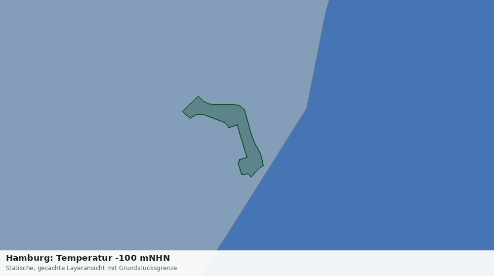 Statische Kartenansicht: Hamburg: Temperatur -100 mNHN
