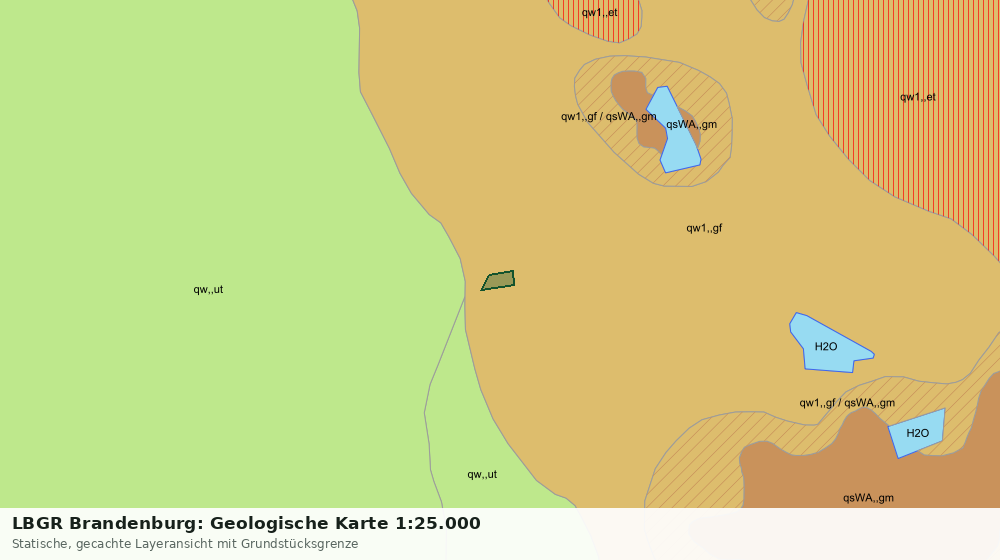 Statische Kartenansicht: LBGR Brandenburg: Geologische Karte 1:25.000