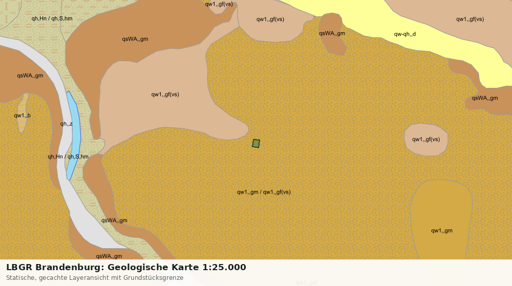Statische Kartenansicht: LBGR Brandenburg: Geologische Karte 1:25.000