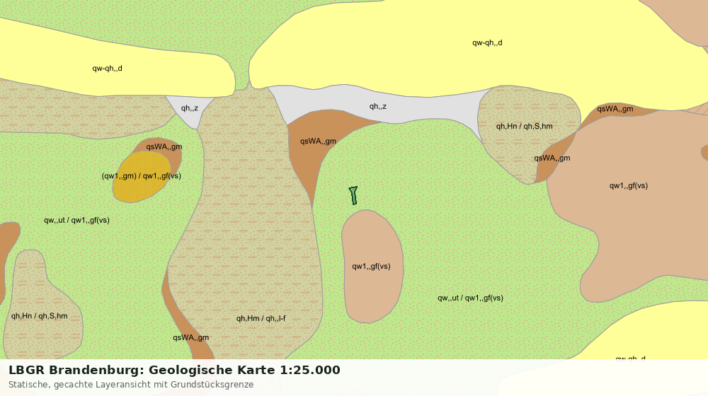 Statische Kartenansicht: LBGR Brandenburg: Geologische Karte 1:25.000