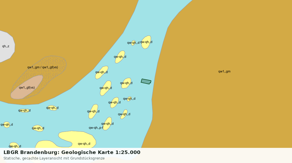Statische Kartenansicht: LBGR Brandenburg: Geologische Karte 1:25.000