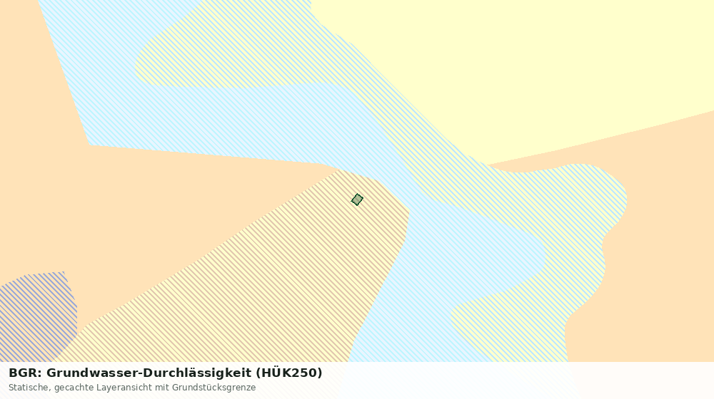 Statische Kartenansicht: BGR: Grundwasser-Durchlässigkeit (HÜK250)