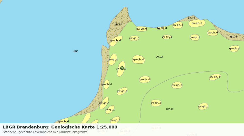 Statische Kartenansicht: LBGR Brandenburg: Geologische Karte 1:25.000