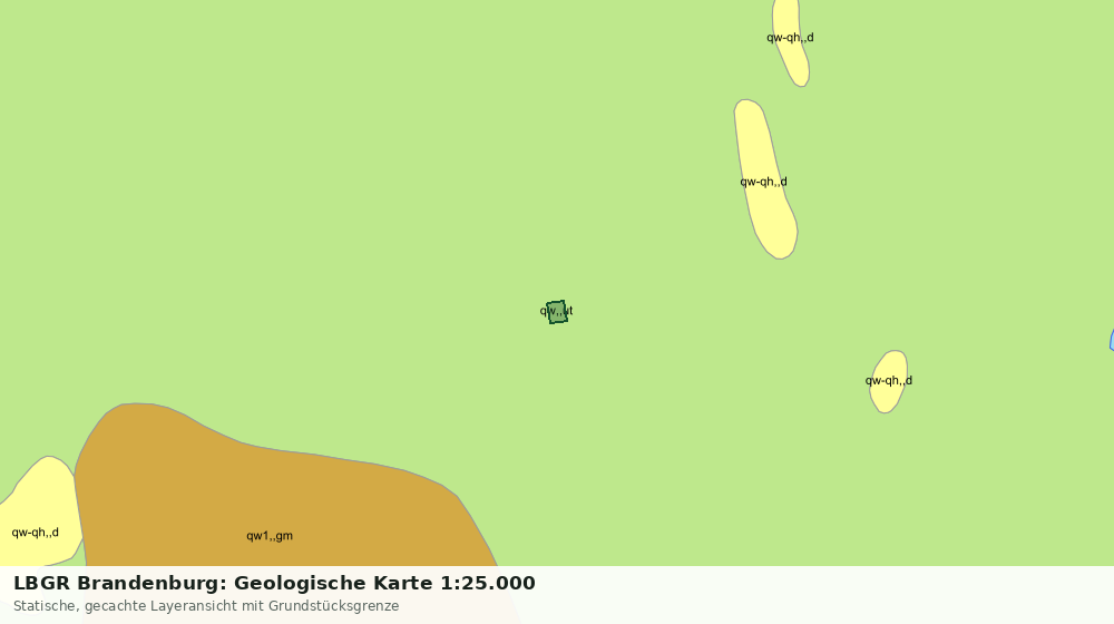 Statische Kartenansicht: LBGR Brandenburg: Geologische Karte 1:25.000