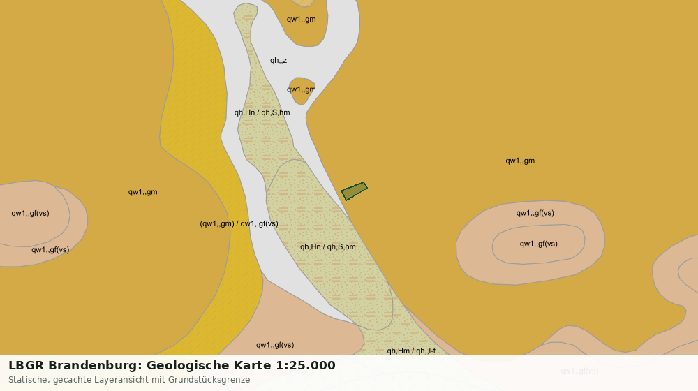 Statische Kartenansicht: LBGR Brandenburg: Geologische Karte 1:25.000