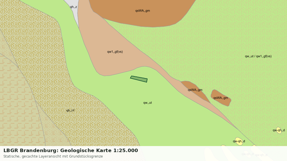Statische Kartenansicht: LBGR Brandenburg: Geologische Karte 1:25.000