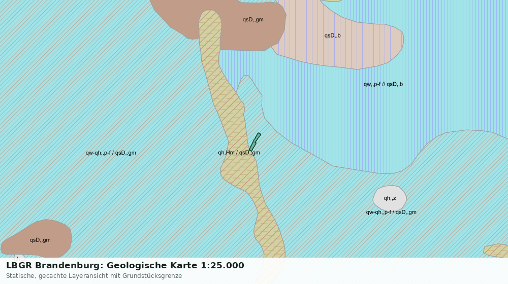 Statische Kartenansicht: LBGR Brandenburg: Geologische Karte 1:25.000