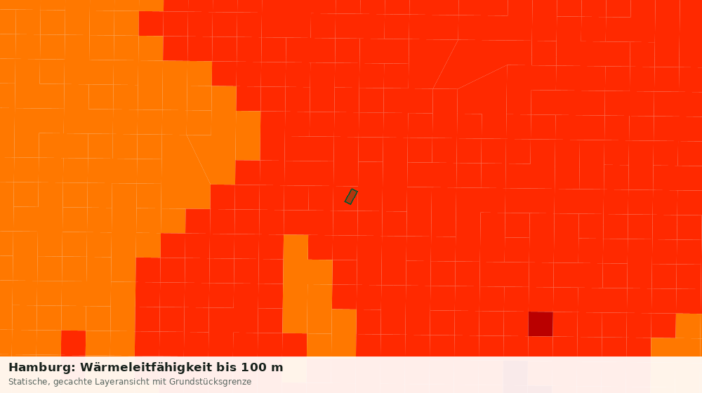 Statische Kartenansicht: Hamburg: Wärmeleitfähigkeit bis 100 m