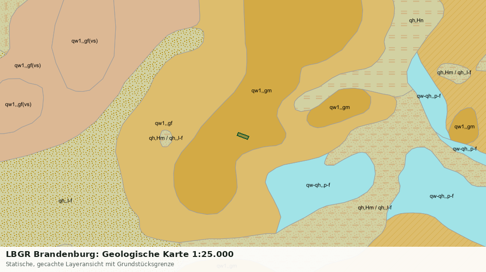 Statische Kartenansicht: LBGR Brandenburg: Geologische Karte 1:25.000