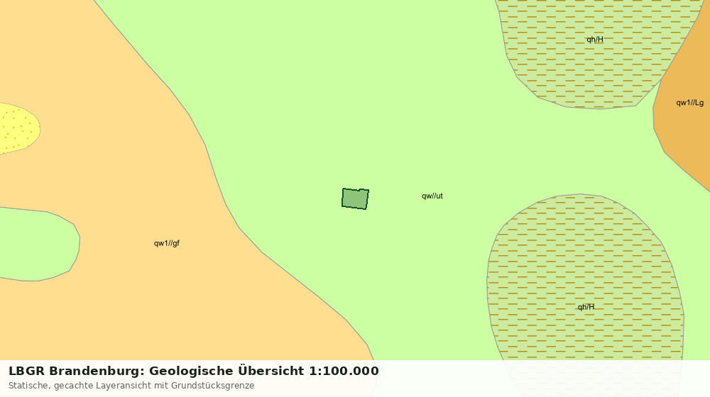 Statische Kartenansicht: LBGR Brandenburg: Geologische Übersicht 1:100.000