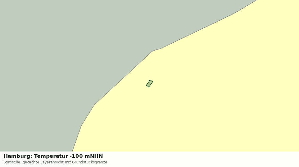 Statische Kartenansicht: Hamburg: Temperatur -100 mNHN