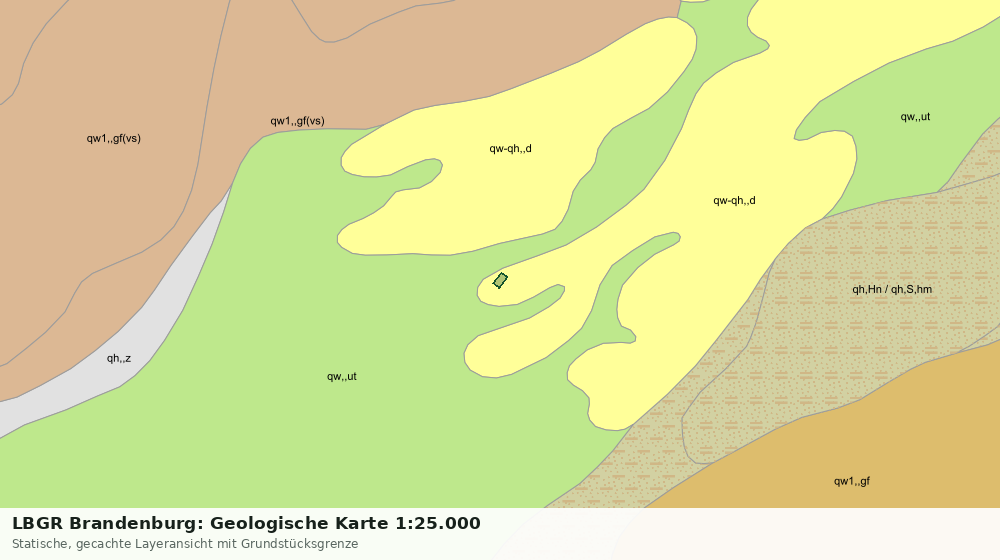 Statische Kartenansicht: LBGR Brandenburg: Geologische Karte 1:25.000
