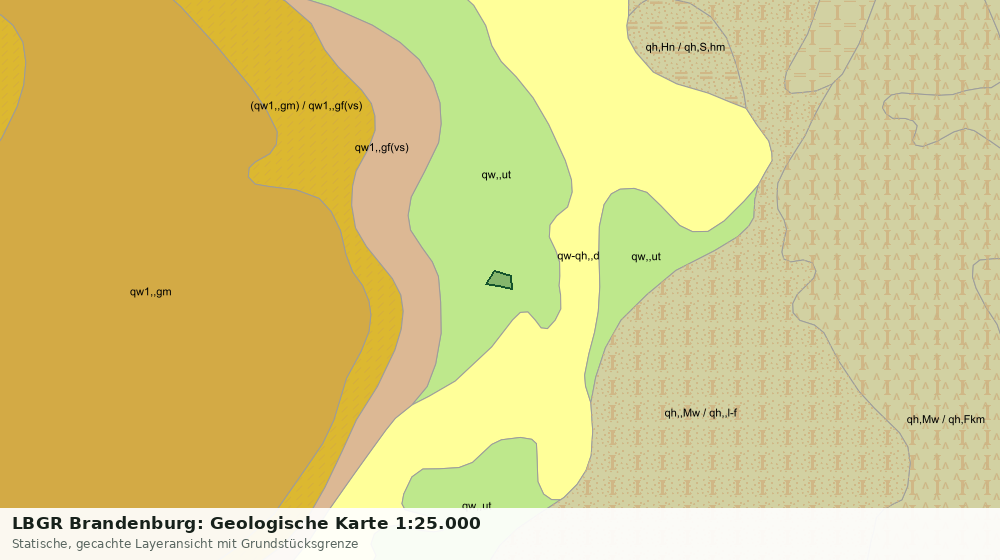 Statische Kartenansicht: LBGR Brandenburg: Geologische Karte 1:25.000