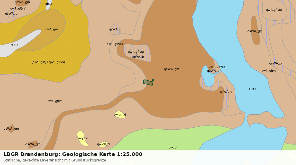 Statische Kartenansicht: LBGR Brandenburg: Geologische Karte 1:25.000