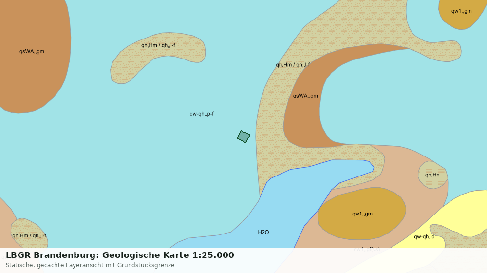 Statische Kartenansicht: LBGR Brandenburg: Geologische Karte 1:25.000