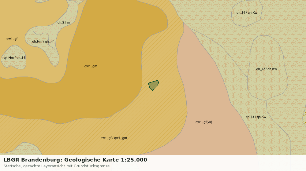 Statische Kartenansicht: LBGR Brandenburg: Geologische Karte 1:25.000