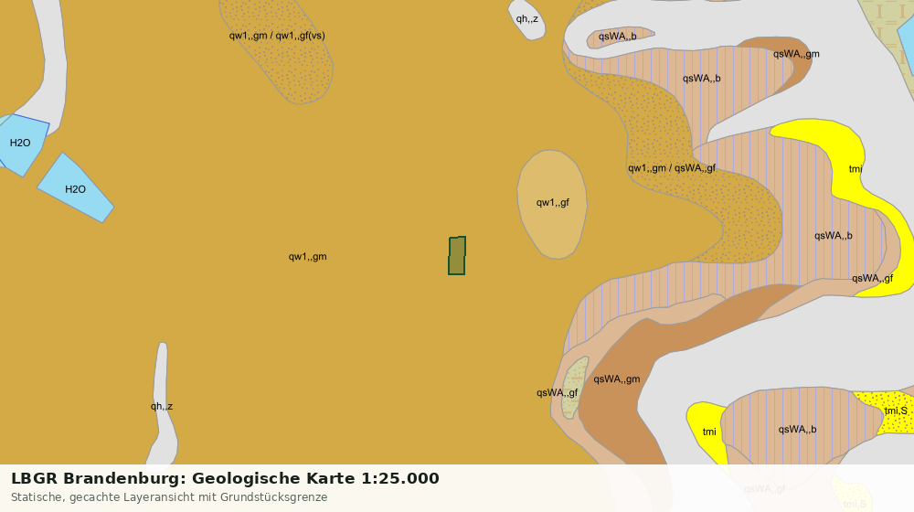 Statische Kartenansicht: LBGR Brandenburg: Geologische Karte 1:25.000