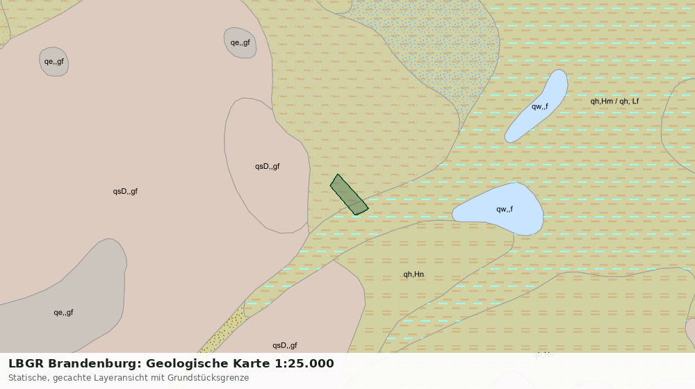 Statische Kartenansicht: LBGR Brandenburg: Geologische Karte 1:25.000