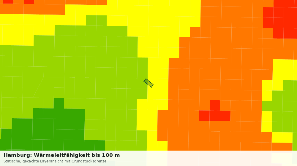 Statische Kartenansicht: Hamburg: Wärmeleitfähigkeit bis 100 m