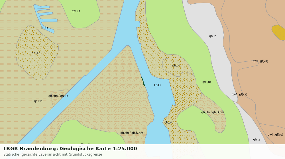 Statische Kartenansicht: LBGR Brandenburg: Geologische Karte 1:25.000