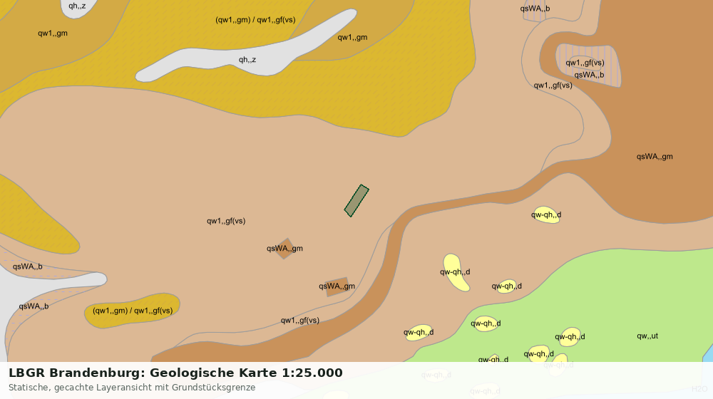 Statische Kartenansicht: LBGR Brandenburg: Geologische Karte 1:25.000
